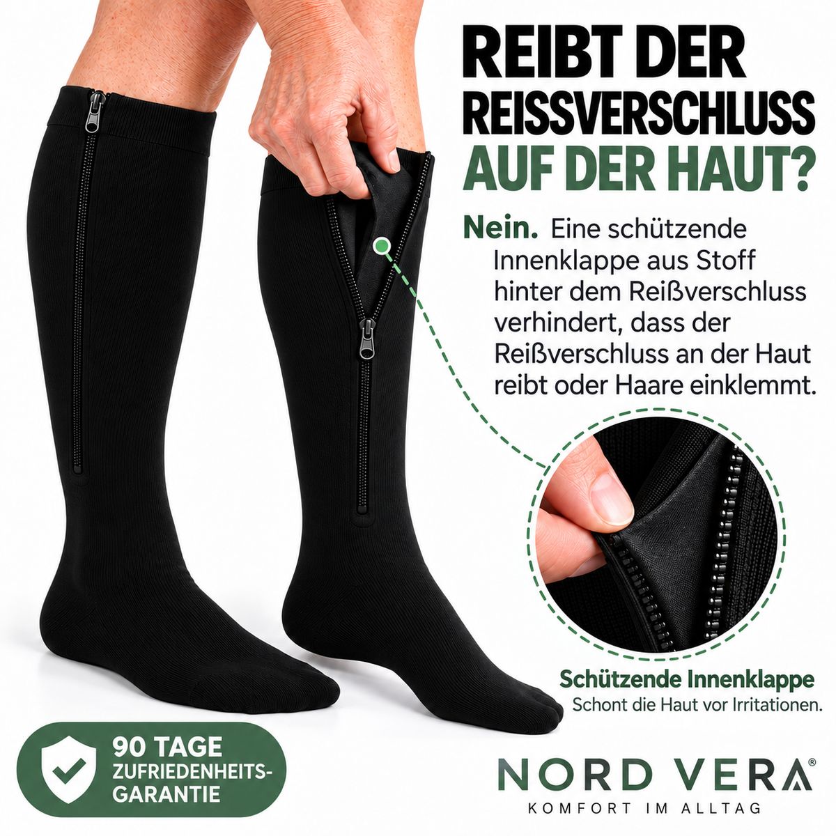 Nord Vera™ Stützstrümpfe mit Reißverschluss