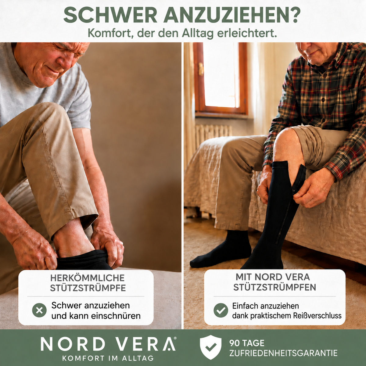 Nord Vera™ Stützstrümpfe mit Reißverschluss